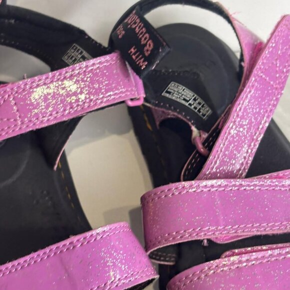 Dr.Martens Junior Klaire Unisex Glitter Sandals Pink Size 5 - Picture 4 of 10